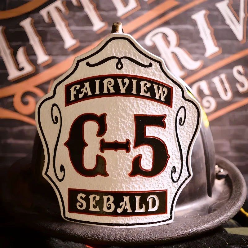 Custom Deuce firefighter helmet shield gear for fireground