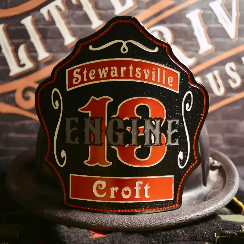 The Deuce firefighter helmet shield professional finish