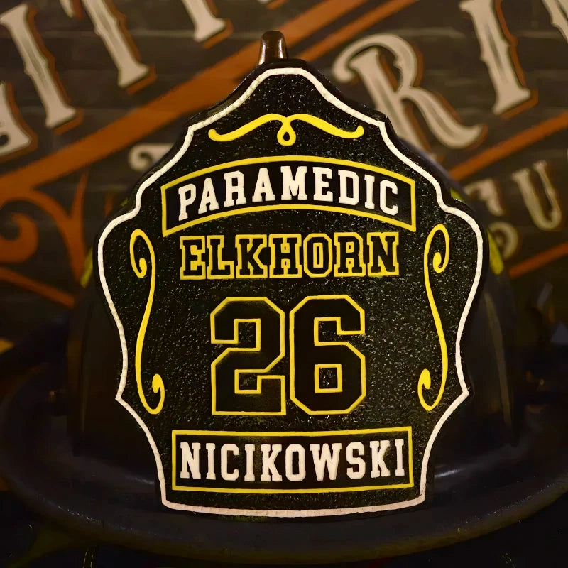 Custom Deuce firefighter helmet shield handmade to order