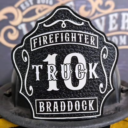 The Deuce firefighter helmet shield handmade leather