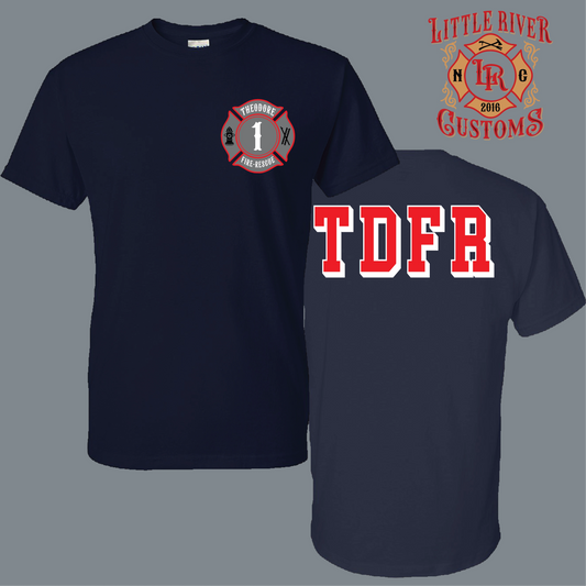 Theodore Fire Department firefighter shirt design