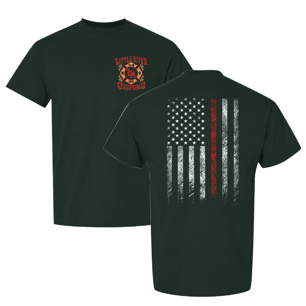Thin Line Thick Skin Tee built for station life with durable graphic print and everyday breathable comfort