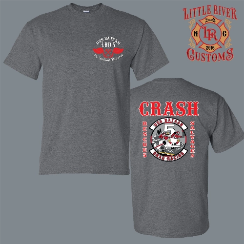 uss bataan crash and salvage navy firefighter shirt