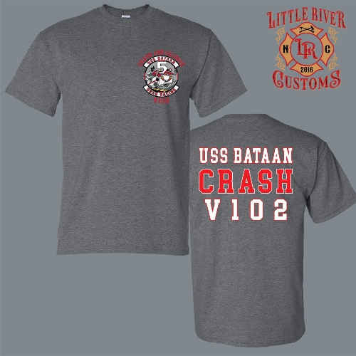 uss bataan crash crew fire rescue shirt