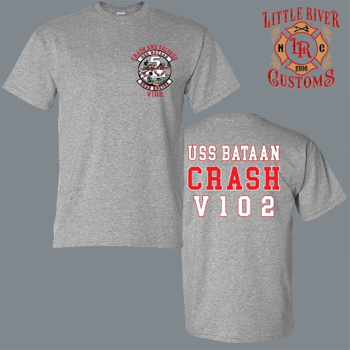 uss bataan the shack v102 firefighter shirt