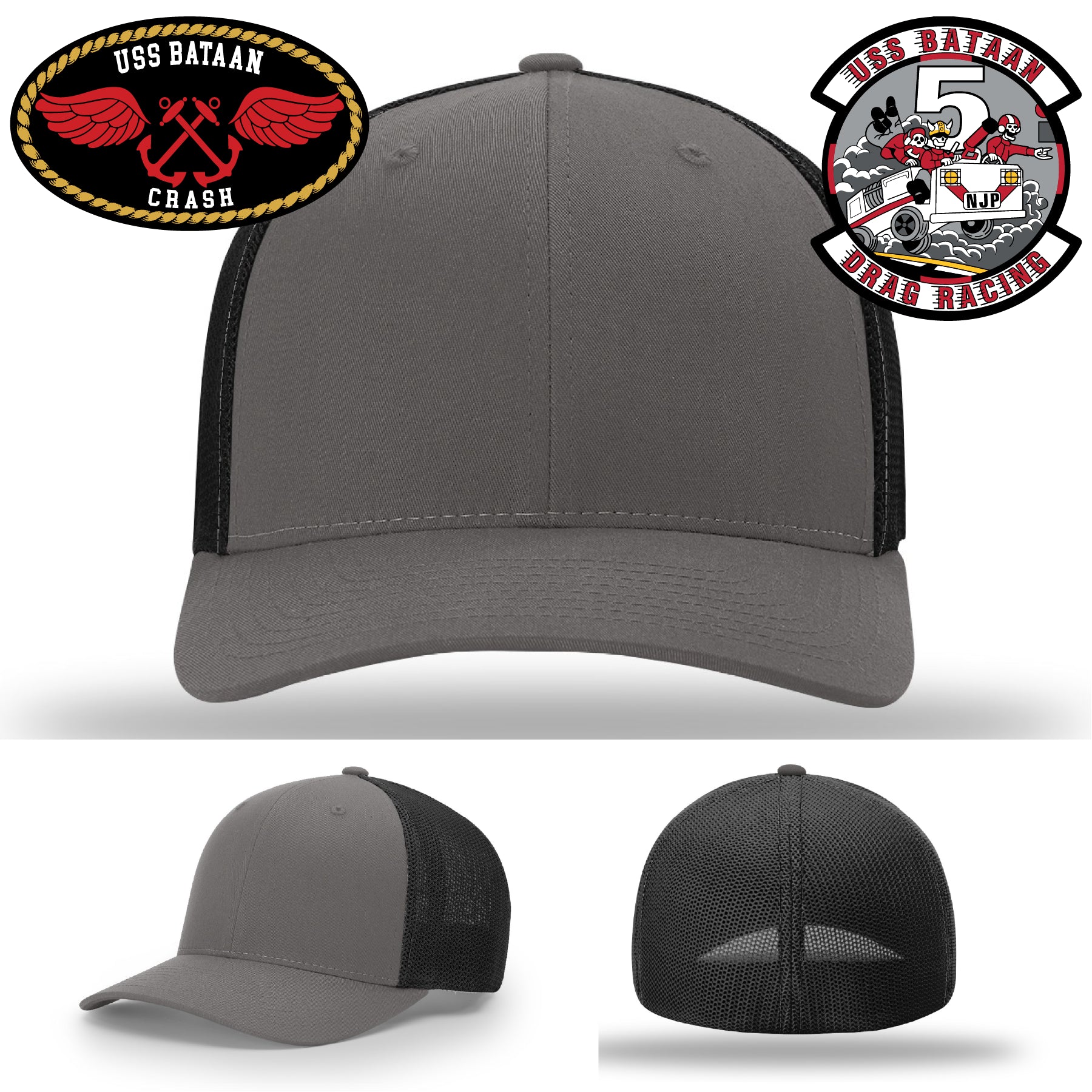 USS Bataan Navy pride hat with handcrafted leather patch
