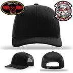 Custom USS Bataan hat with full grain leather patch