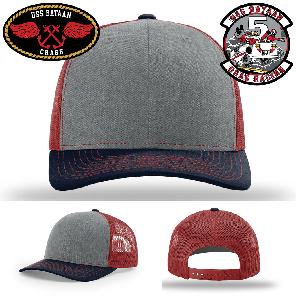 USS Bataan Drag Racer military pride leather hat