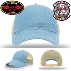 USS Bataan Drag Racer custom Navy leather patch hat