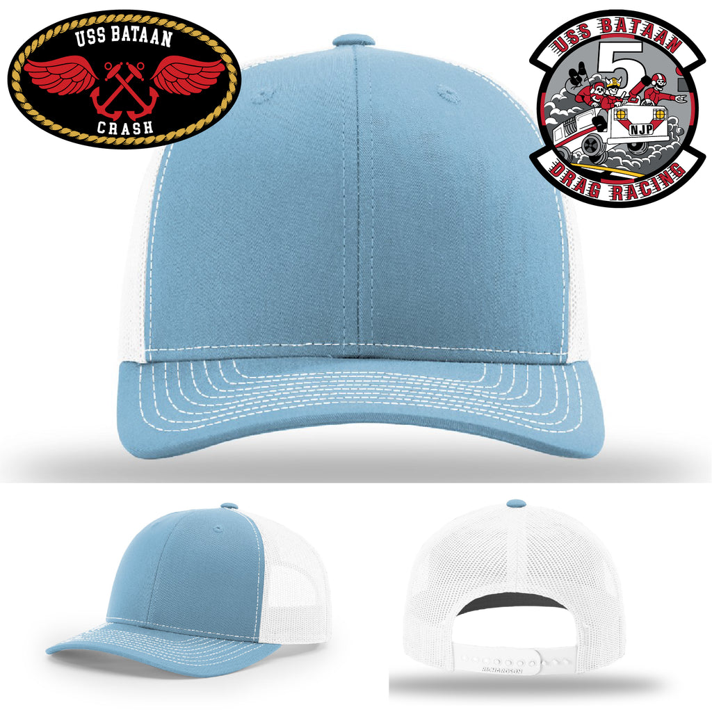USS Bataan crew hat with Crash Crew leather patch