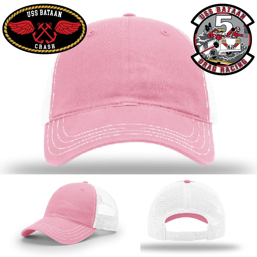 USS Bataan Drag Racer full grain leather patch hat