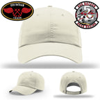 USS Bataan Drag Racer Navy hat with authentic leather patch