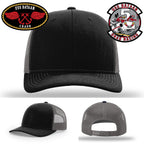 Military style USS Bataan hat with Crash Crew artwork