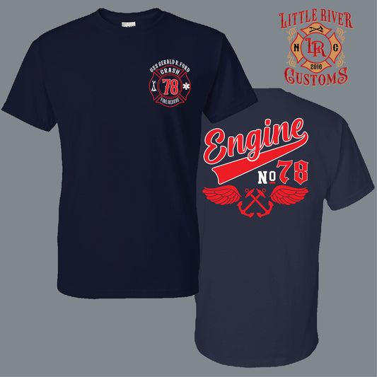 USS Gerald R Ford Rescue 78 firefighter  department shirt