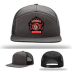 Leather patch firefighter hat representing Western Taney Station 1