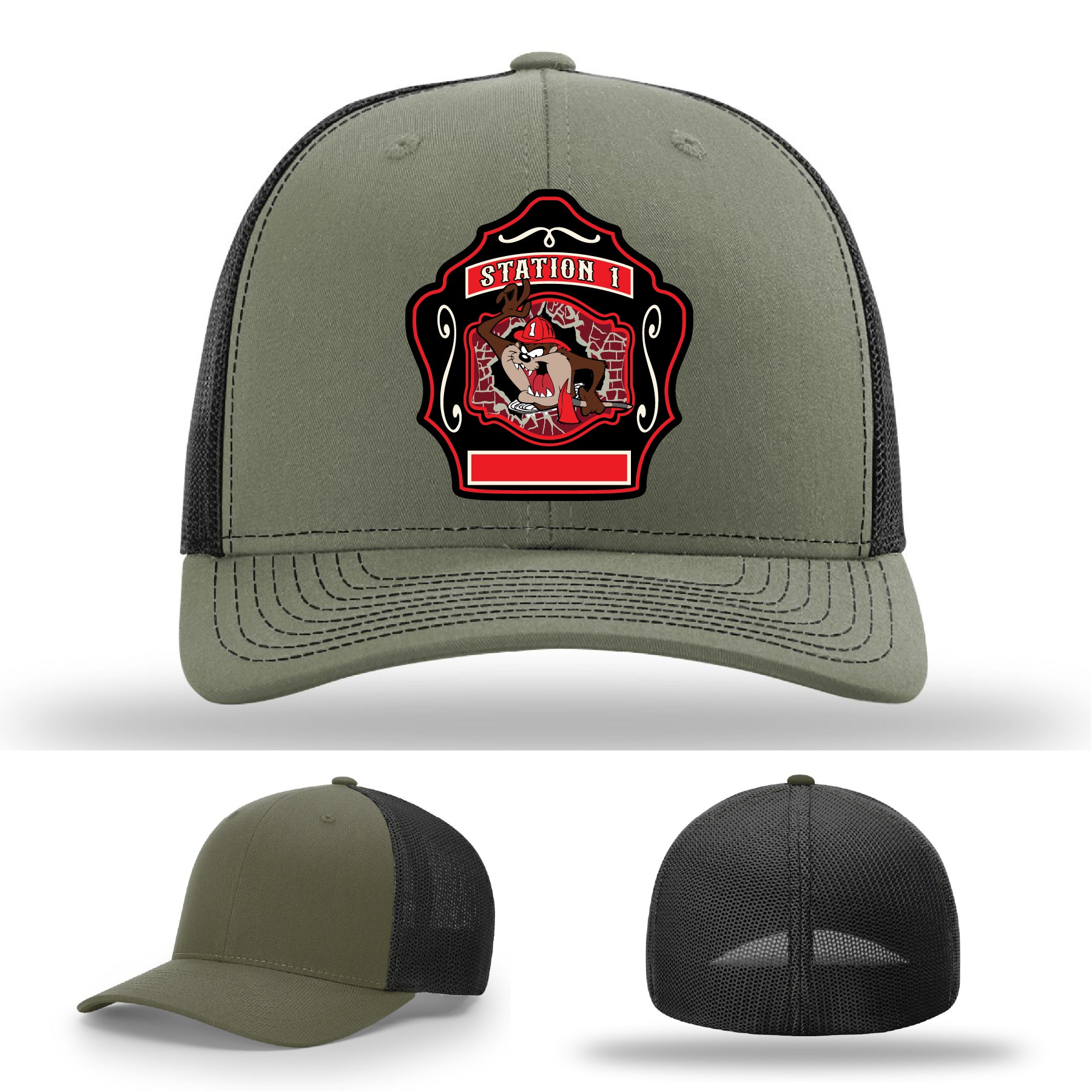 Western Taney firefighter patch hat with Station 1 emblem