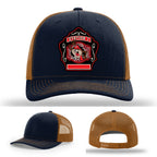 Firehouse gear hat with Western Taney Station 1 leather patch
