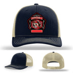 Western Taney Station 1 leather patch firefighter hat design