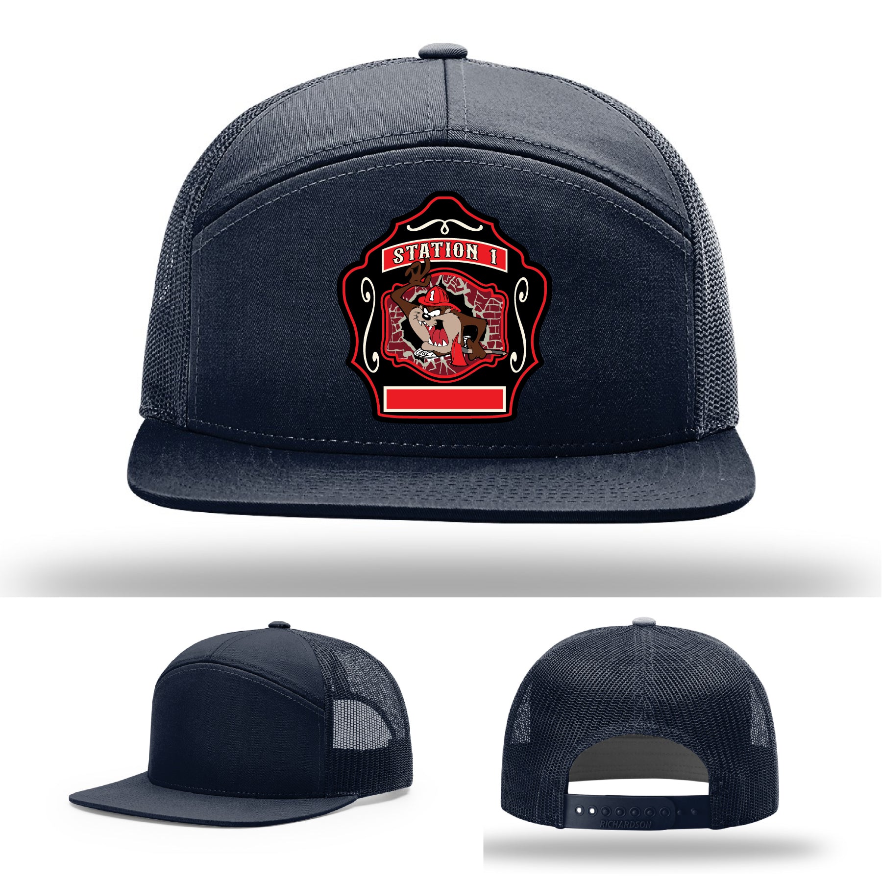 Custom firefighter headwear for Western Taney Station 1 crew