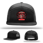 Firefighter hat with Western Taney Station 1 leather patch logo