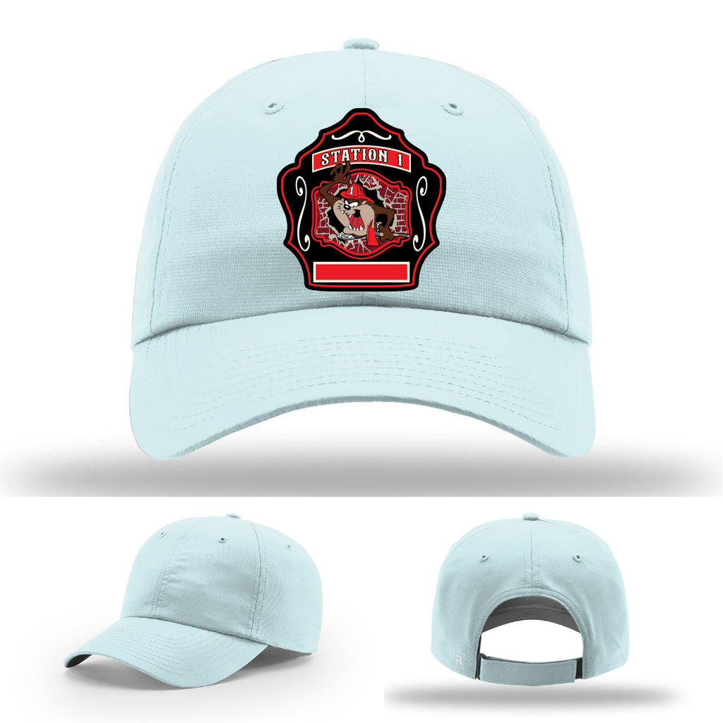 Leather patch firefighter hat Western Taney Station 1 edition