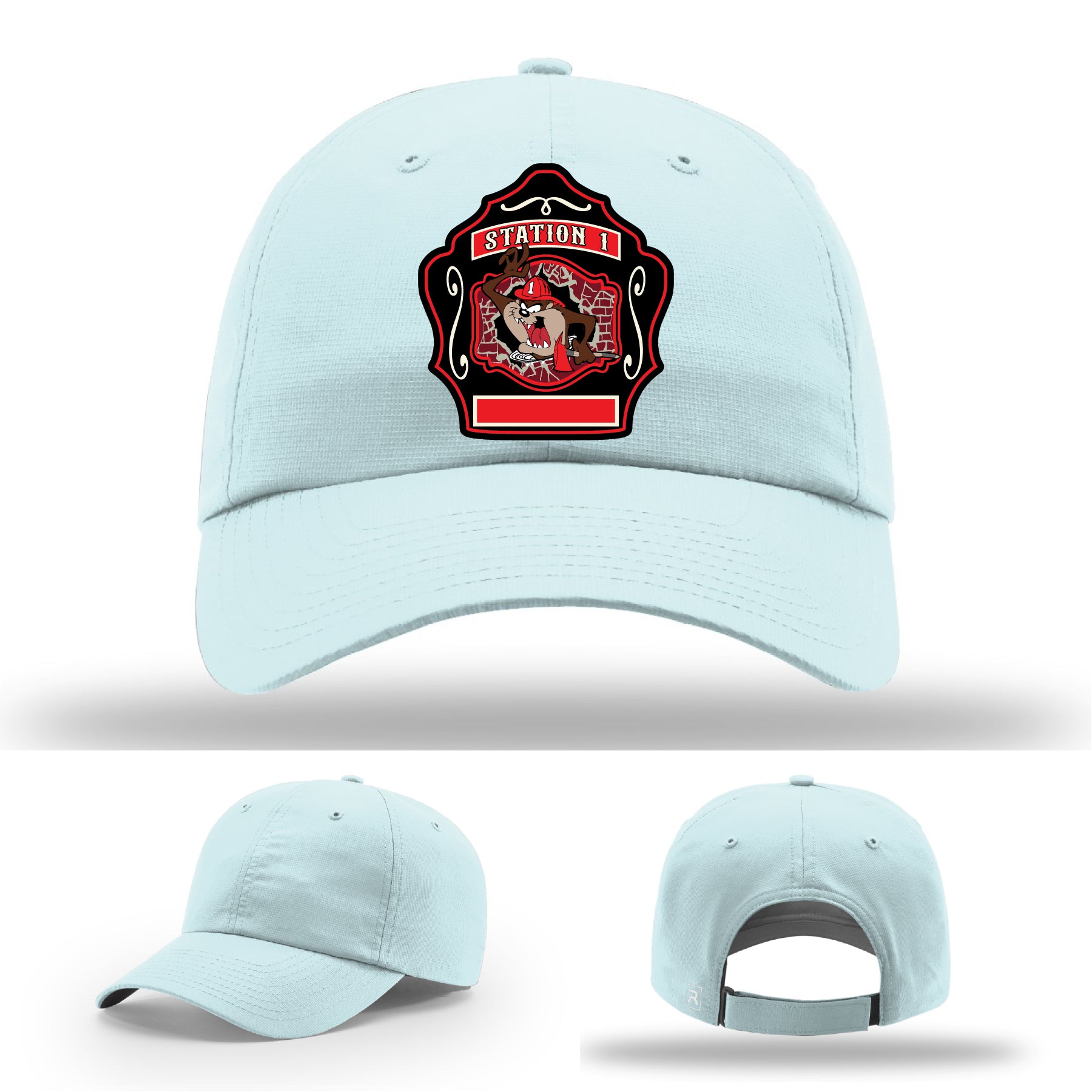 Leather patch firefighter hat Western Taney Station 1 edition