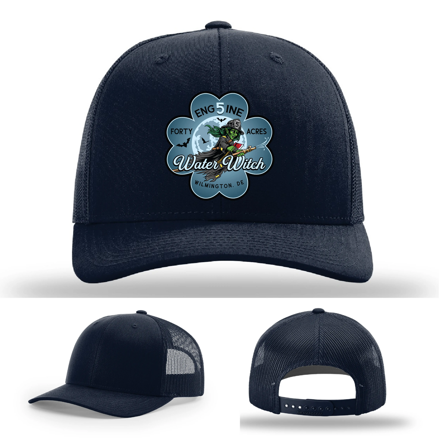 Wilmington DE firefighter hat with Water Witch design