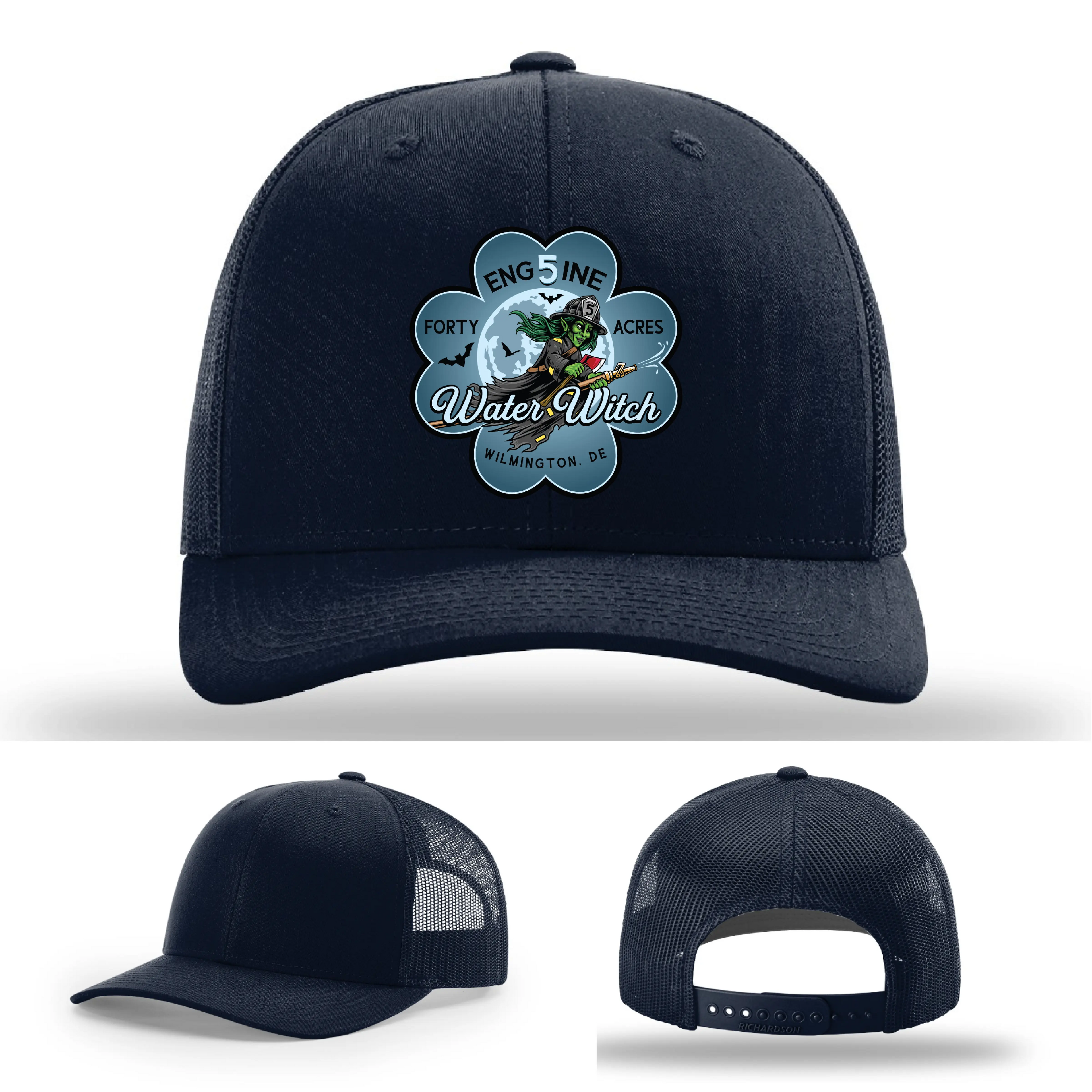 Wilmington DE firefighter hat with Water Witch design