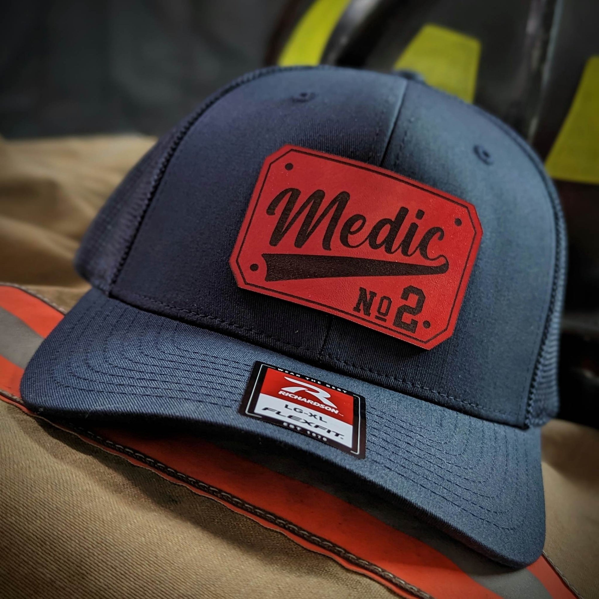 EMS Leather Patch hat, Medic Hat, emt hat, paramedic hat, custom ems hat