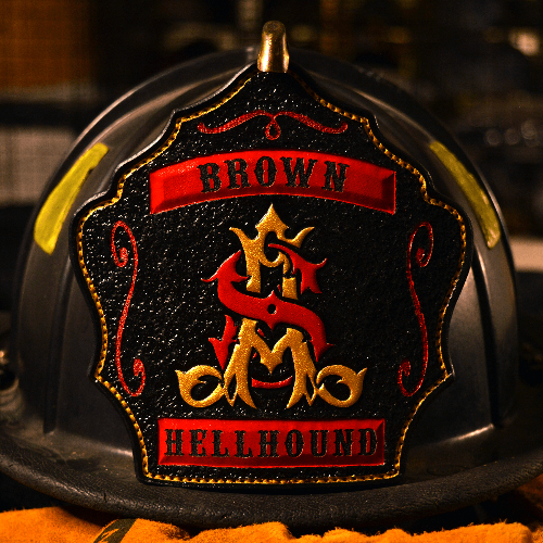 Custom Helmet Shield, Flag Helmet Shields, Firefighter Helmet Shield, Red Line Helmet Shield, Leather Fire Shields, Fire Helmet Fronts, Leather Fire Shields, Custom Leather Shields, Leather Helmet Fronts, Custom Leather Front, GB Shields